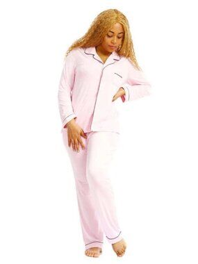 Breathable & Cooling Soft Luxury Bamboo Pajama Set - Pink